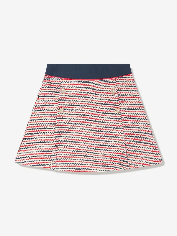 Patachou Girls Yacht Club Skirt in Multicolour chiffon skirt airy