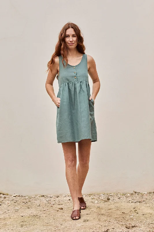 Febe Dress Blue Aquamarine Tunics Solid Classic