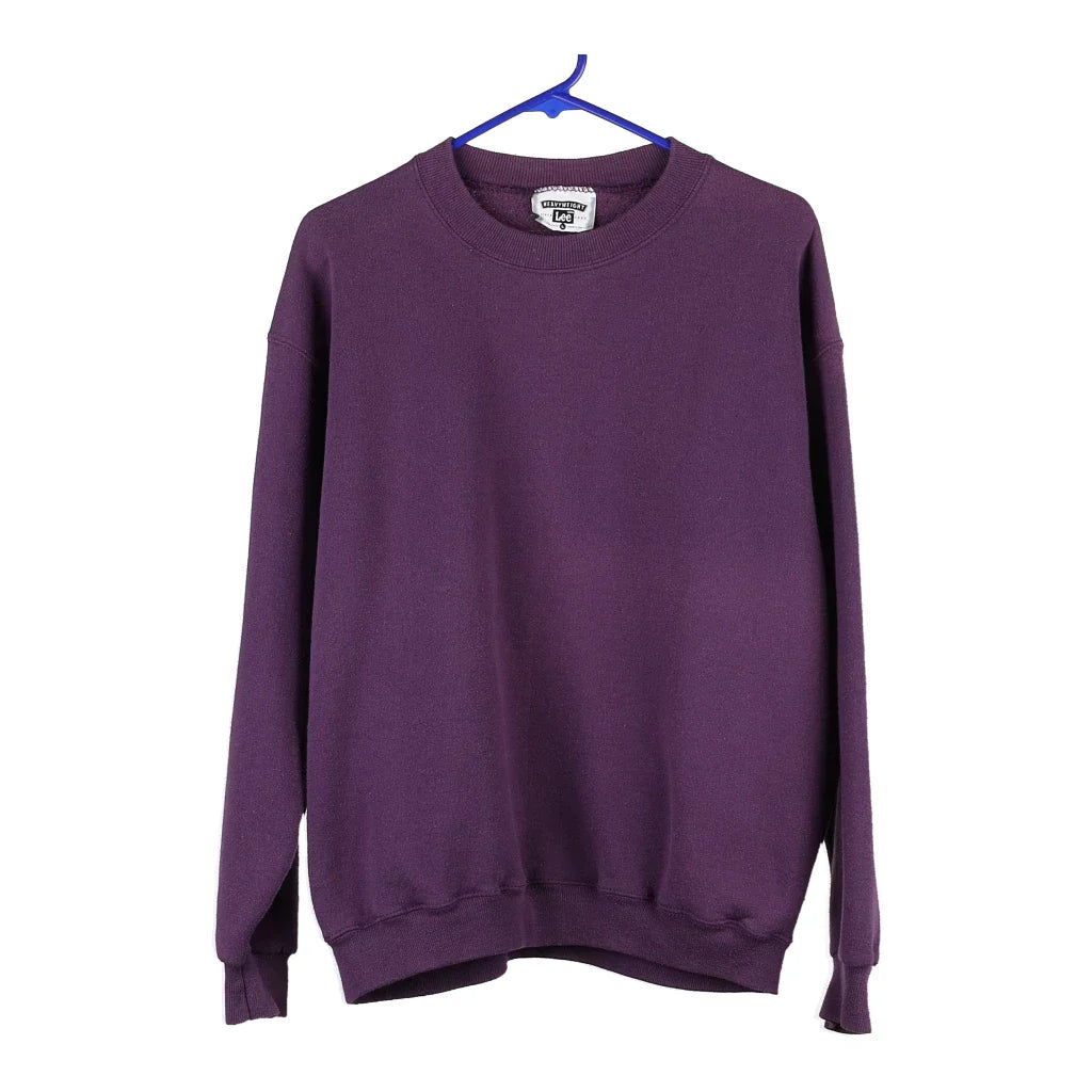 Lee Sweatshirt - Large Purple Cotton Blend Hoodie with Longline Fit Extended Stylish Lee Sweatshirt - Large Purple Cotton Blend Hoodie with Longline Fit Extended Stylish