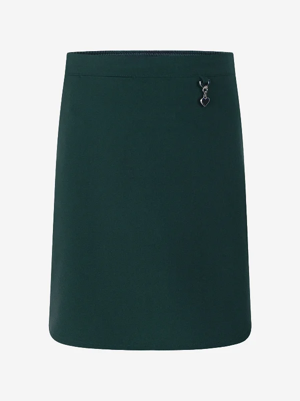 Zeco Girls School Lycra Heart Skirt in Green denim skirt classic