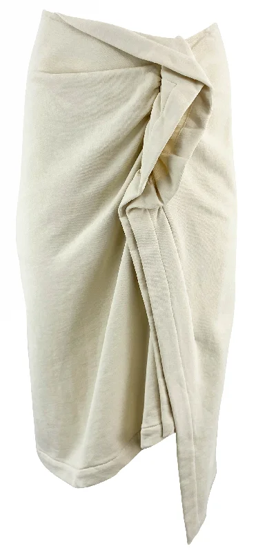 Dries Van Noten Hanam Skirt in Cream denim skirt fashionable