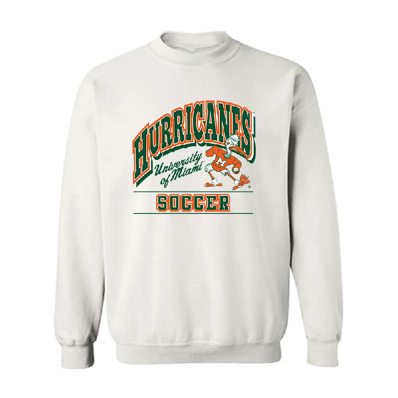 Miami - NCAA Women's Soccer : Vikki Alonzo - Classic Shersey Crewneck Sweatshirt Hoodie with Hem Fringe Bohemian Relaxed Miami - NCAA Women's Soccer : Vikki Alonzo - Classic Shersey Crewneck Sweatshirt Hoodie with Hem Fringe Bohemian Relaxed