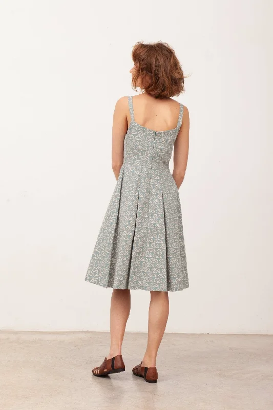 BETSY strappy dress with buttons in blue Tunics Chic fashionable