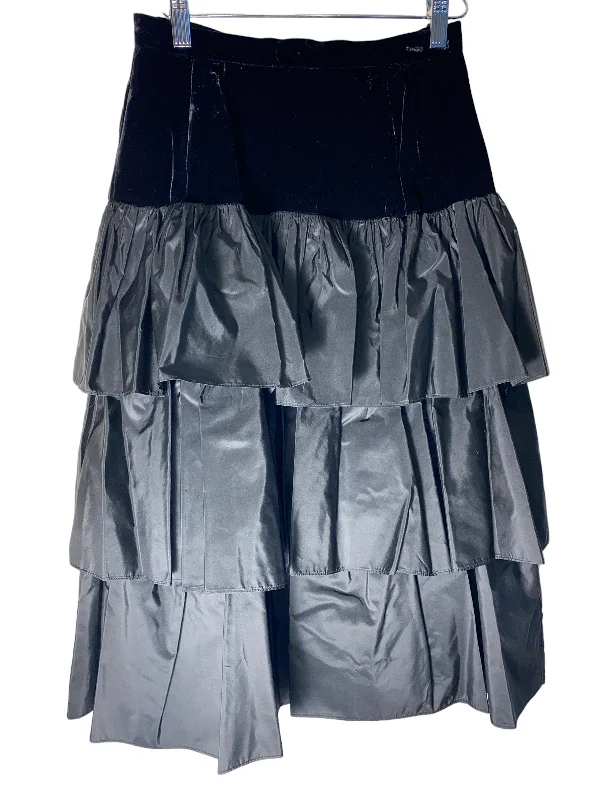 Vintage 1980s Oscar De La Renta Skirt Mermaid Waterfall Skirt lace skirt intricate
