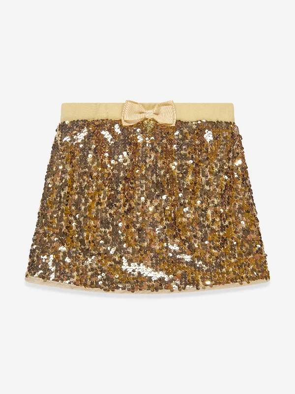 Angels Face Girls Diva Sequin Skirt in Gold maxi skirt elegant
