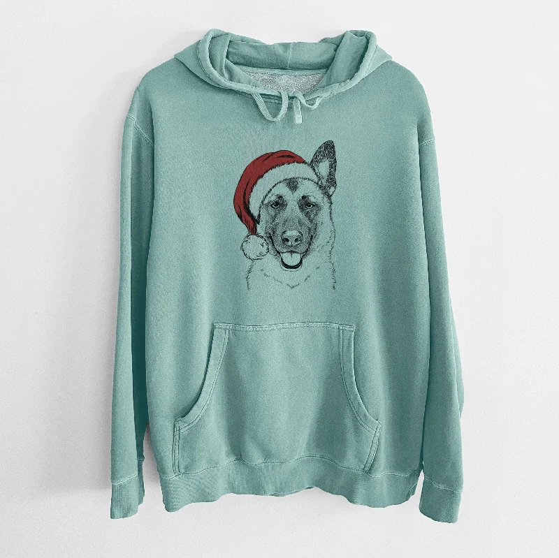 Santa Hat Trooper the German Shepherd - Unisex Pigment Dyed Hoodie Oversized Hoodie Comfort Casual Santa Hat Trooper the German Shepherd - Unisex Pigment Dyed Hoodie Oversized Hoodie Comfort Casual