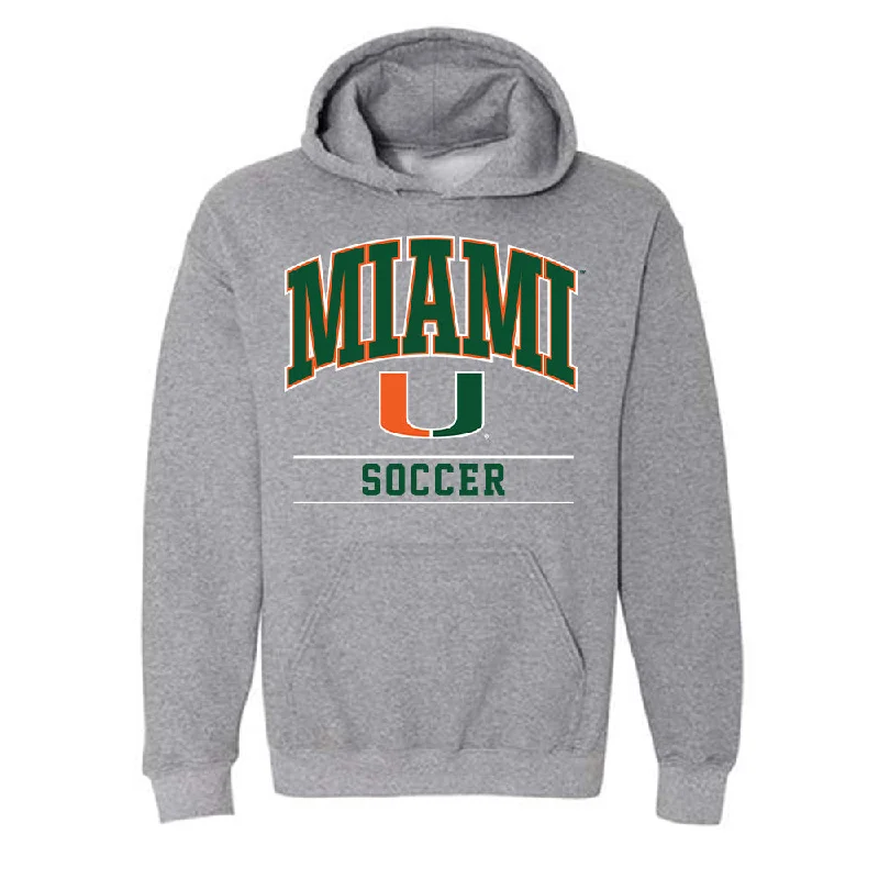 Miami - NCAA Women's Soccer : Vikki Alonzo - Classic Shersey Hooded Sweatshirt Hoodie with Embroidery Detailed Premium Miami - NCAA Women's Soccer : Vikki Alonzo - Classic Shersey Hooded Sweatshirt Hoodie with Embroidery Detailed Premium