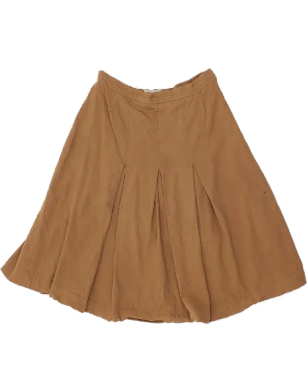 AQUASCUTUM Womens A-Line Skirt W28 Medium  Brown a-line skirt cut