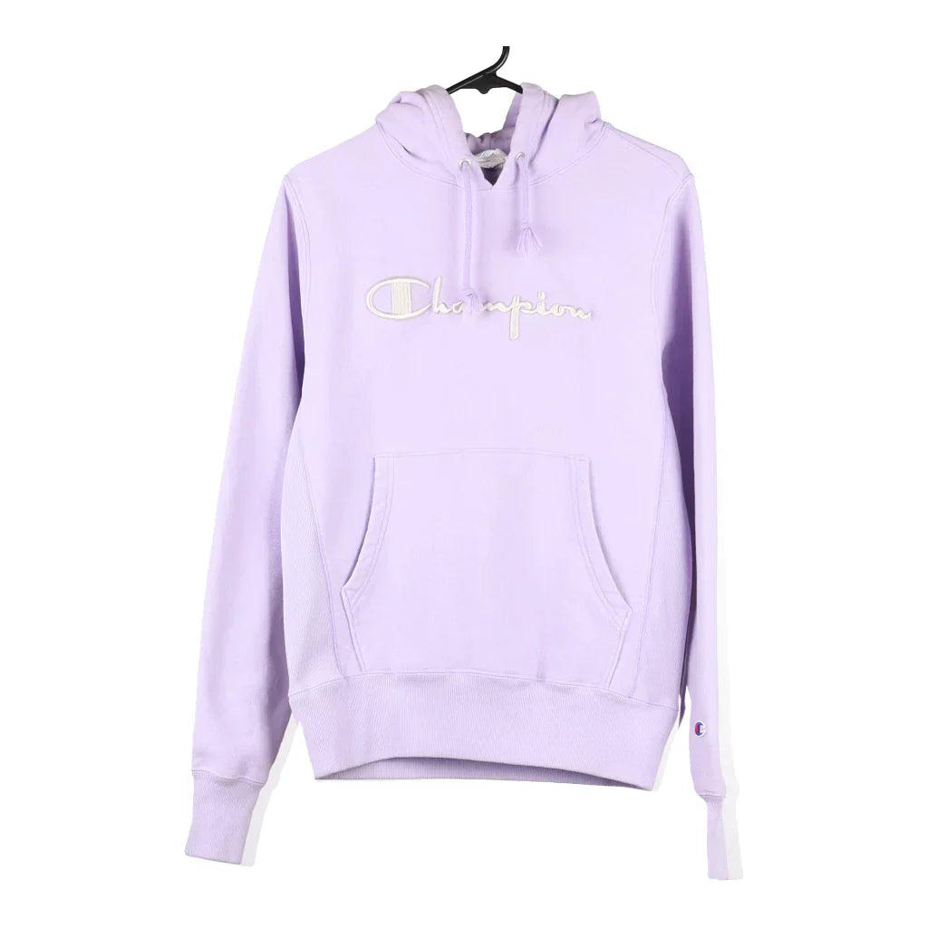 Champion Hoodie - Small Purple Cotton Blend Hoodie with Logo Branding Identity