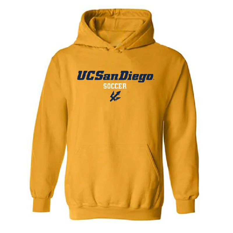 UCSD - NCAA Women's Soccer : Ginny Fronk - Classic Shersey Hooded Sweatshirt Hoodie with Slit Hem Functional Movement UCSD - NCAA Women's Soccer : Ginny Fronk - Classic Shersey Hooded Sweatshirt Hoodie with Slit Hem Functional Movement