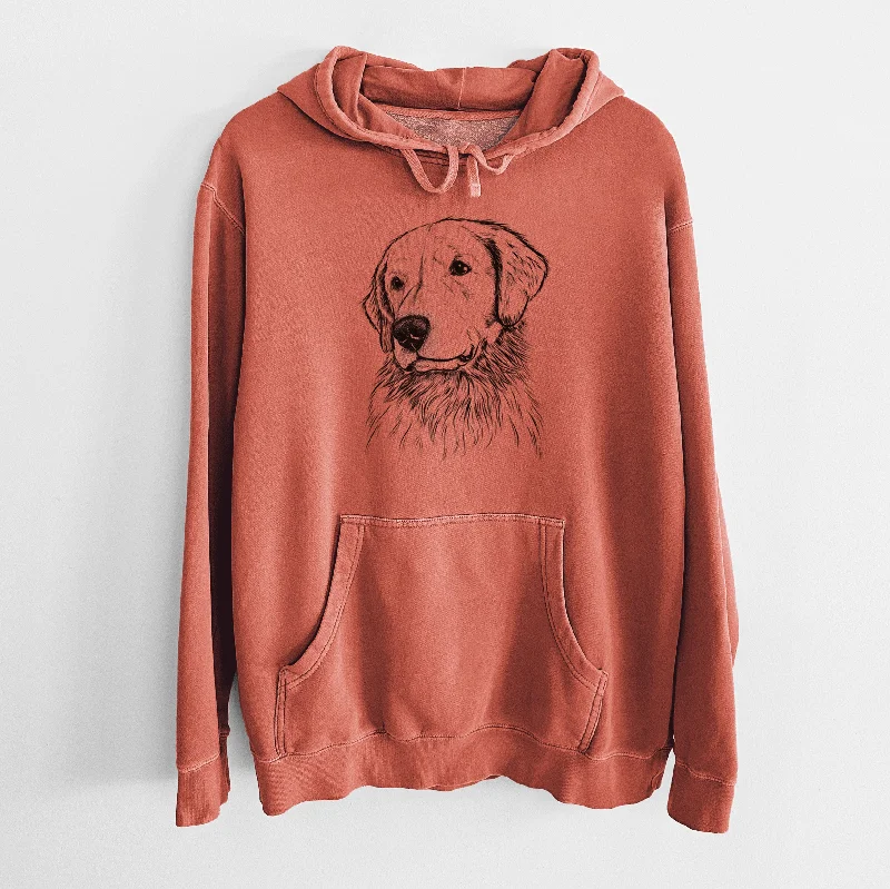 Bare Quinn the Golden Retriever - Unisex Pigment Dyed Hoodie Hoodie with Hem Elastic Stretchable Comfortable Bare Quinn the Golden Retriever - Unisex Pigment Dyed Hoodie Hoodie with Hem Elastic Stretchable Comfortable