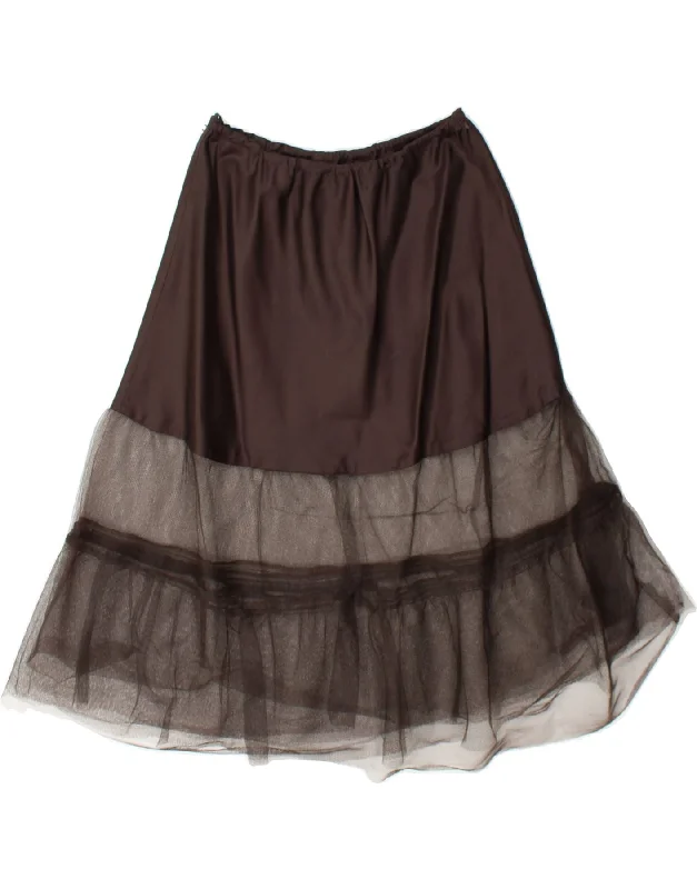 COAST Womens A-Line Skirt UK 14 Large W32 Brown Colourblock Nylon chiffon skirt airy COAST Womens A-Line Skirt UK 14 Large W32 Brown Colourblock Nylon chiffon skirt airy