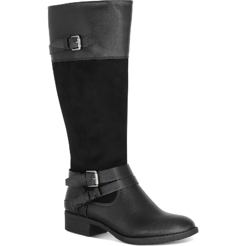 Style & Co. Womens Ashliie Faux Leather Fashion Dress Boots Tunics Running lightweight
