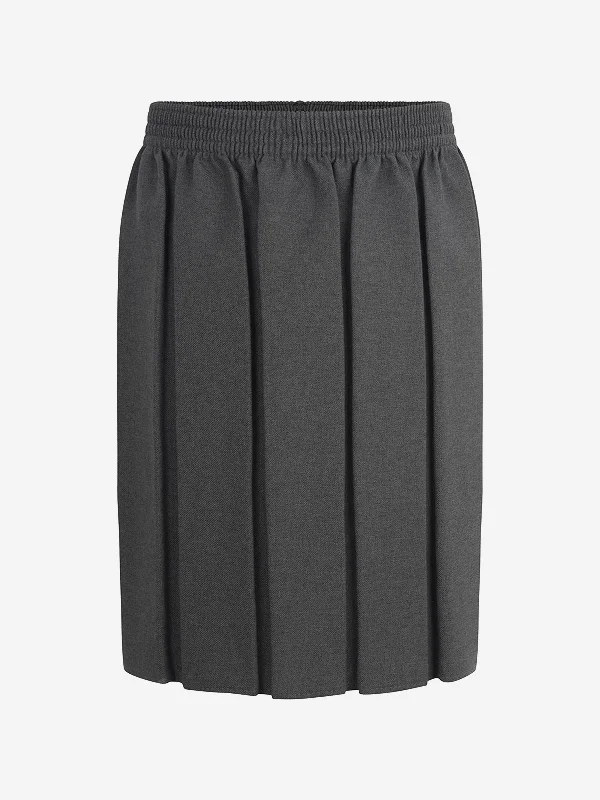 Zeco Girls School Box Pleat Skirt in Grey cashmere skirt fine
