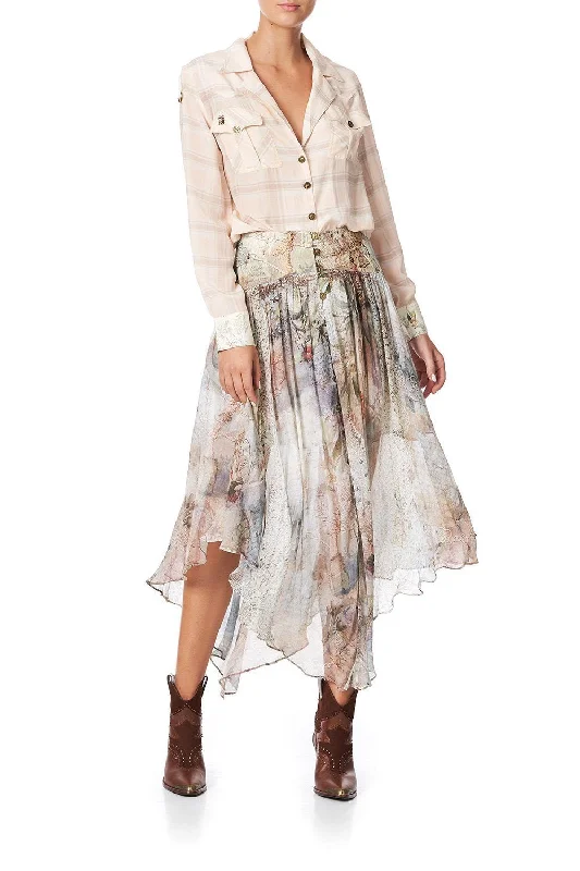 SHAPED WAIST SKIRT LETTERS FROM HILDA cashmere skirt soft