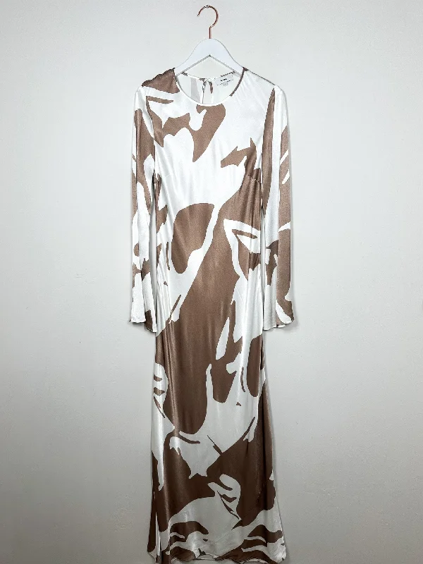 Auteur - Zadie Dress - Brown & White Print Tunics Mesh breathable
