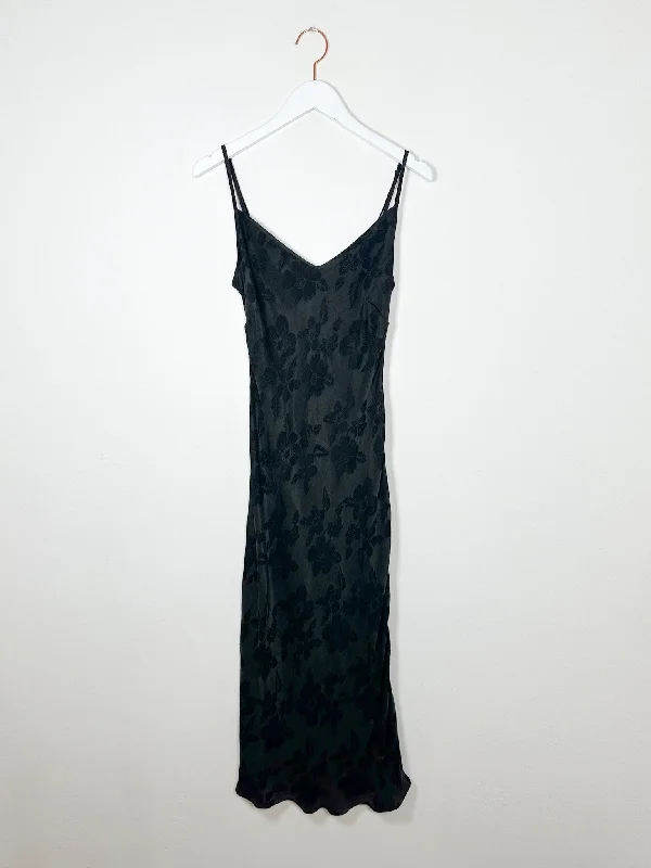 Untitled in Motion - Desire Slip Dress - Black Floral Tunics Wedding white