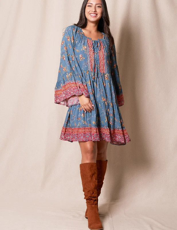 Hailee Bell Sleeve Tunic Dress Tunics Party sparkling