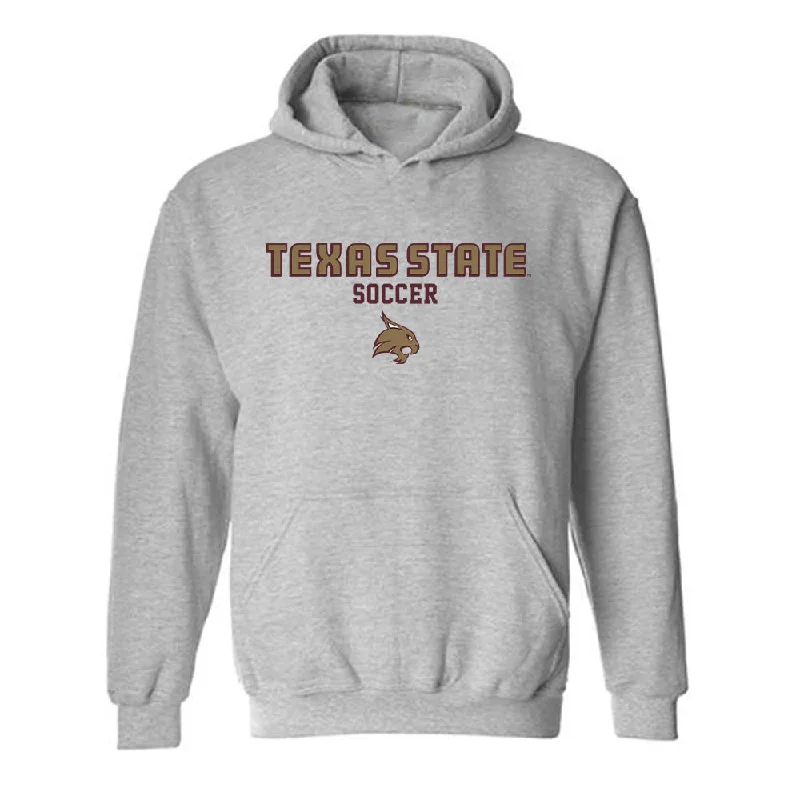 Texas State - NCAA Women's Soccer : Bailey Peschel - Hooded Sweatshirt Hoodie with Zipper Versatile Modern Texas State - NCAA Women's Soccer : Bailey Peschel - Hooded Sweatshirt Hoodie with Zipper Versatile Modern