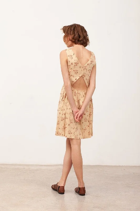 BELISA's backless dress in beige Tunics Top rated
