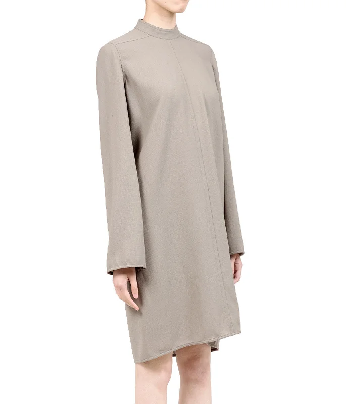 Dust Grey Wool Dress Tunics Denim casual