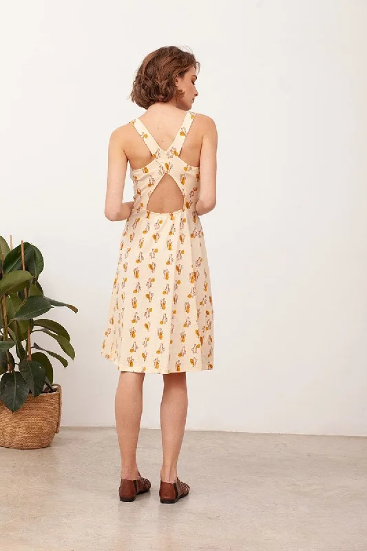 BETTY's cross back dress in Beige Tunics Bestseller popular