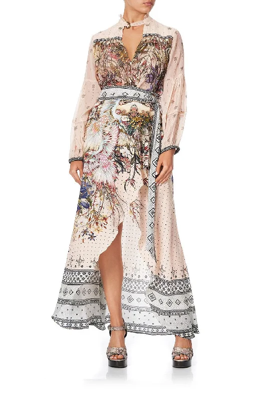 WRAP HIGH LOW SKIRT KINDRED SKIES wool skirt warm