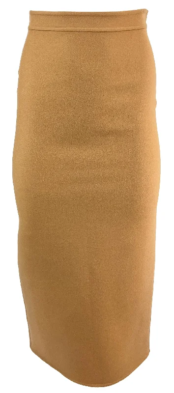 Valentino Midi Skirt in Old Ginger breathable skirt fabric