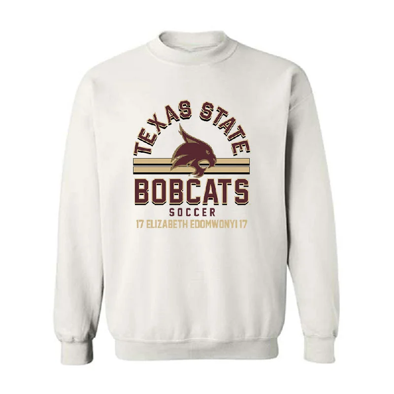 Texas State - NCAA Women's Soccer : Elizabeth Edomwonyi - Classic Fashion Shersey Crewneck Sweatshirt Hoodie with Elastic Waist Stretchable Comfortable Texas State - NCAA Women's Soccer : Elizabeth Edomwonyi - Classic Fashion Shersey Crewneck Sweatshirt Hoodie with Elastic Waist Stretchable Comfortable