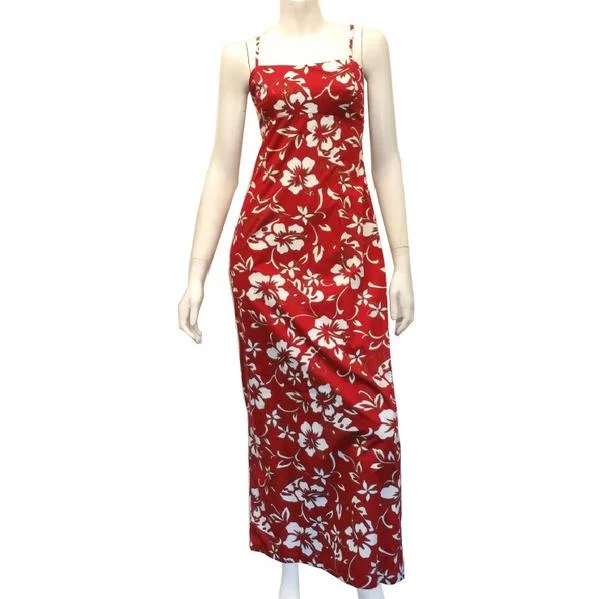 Classic Hibiscus Long Dress Tunics Sophisticated sleek