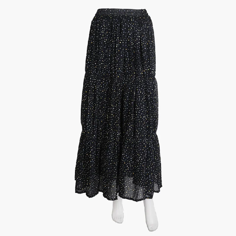 Women's Skirt - Black cashmere skirt plush