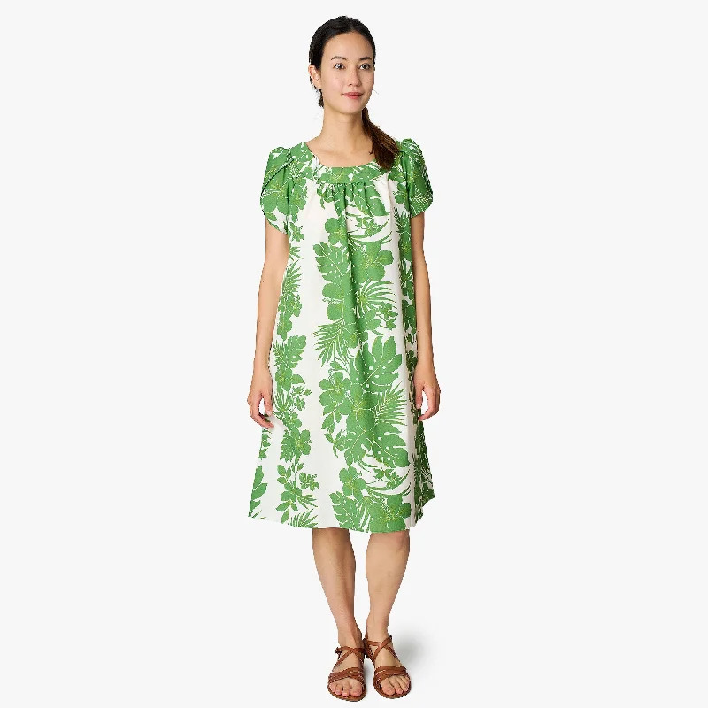 Hibiscus Palm Panel Green