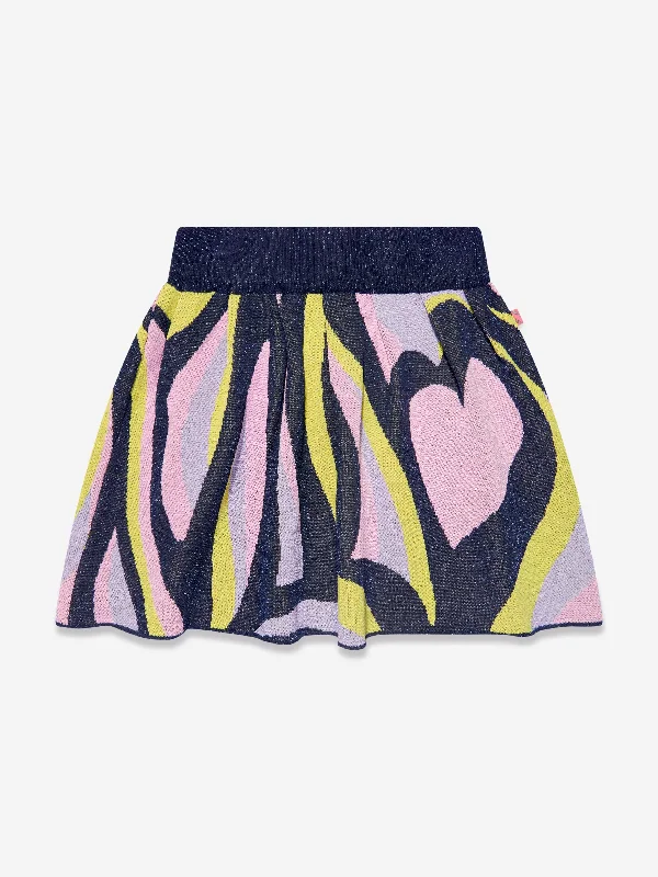 Billieblush Girls Heart Knitted Skirt in Lilac lace skirt delicate