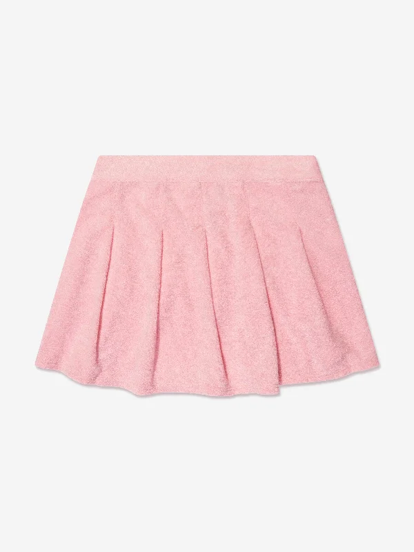 AY by AYLA Girls Towelling Mini Skirt in Pink slim fit skirt
