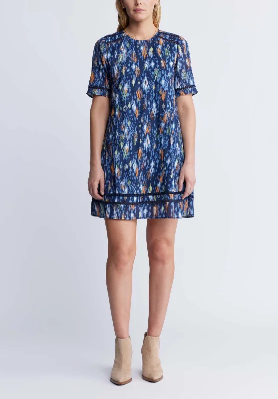 Risette Women’s Printed Dress in Navy - WD0039P Casual Short Summer