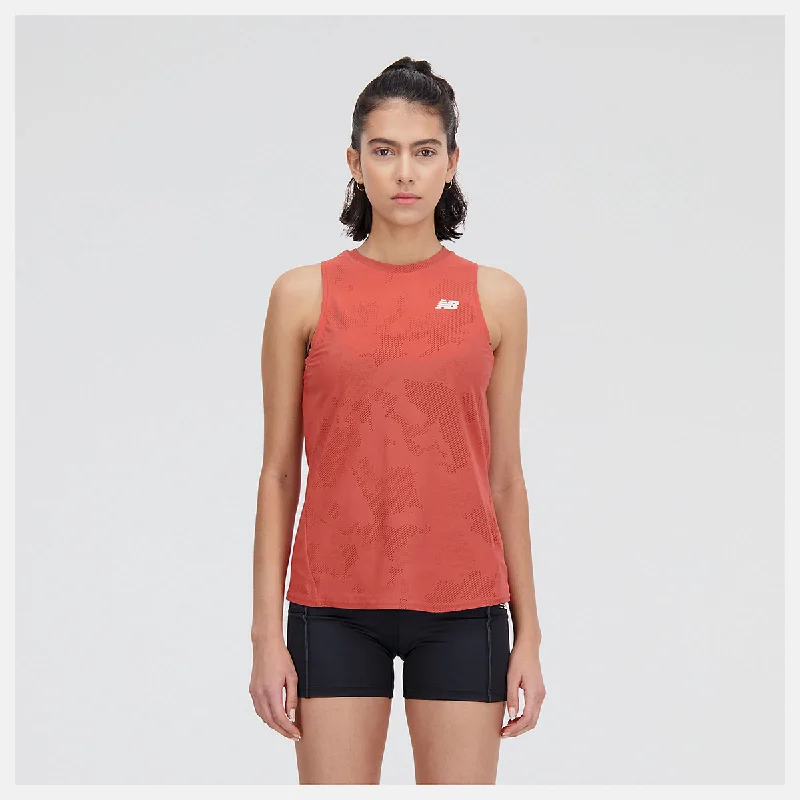 New Balance Q Speed Jacquard Tank lavender tank top