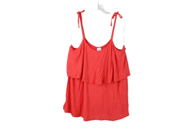 Time And Tru Pink Ribbed Tank | XL trendy tank top