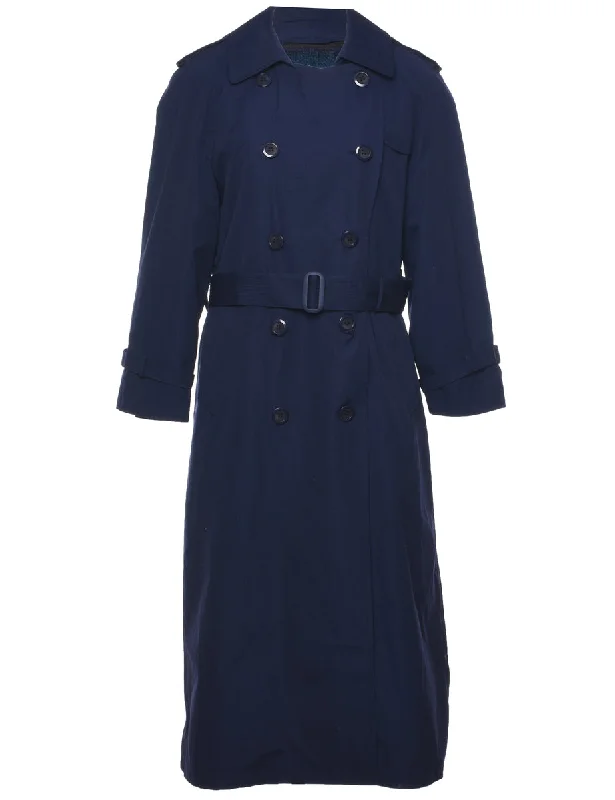 London Fog Trench Coat - L Elasticated Drawstring Belted
