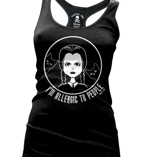Allergic to People Women's Racer Back Tank Top cozy tank top
