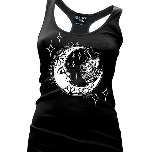 I Love You to the Moon and Back Women's Racer Back Tank Top long tank top