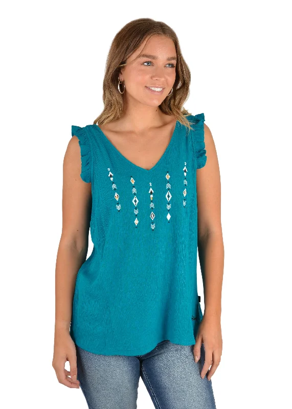 Pure Western Ladies Patty Woven Tank - P2S2597645 - ON SALE graphic tank top
