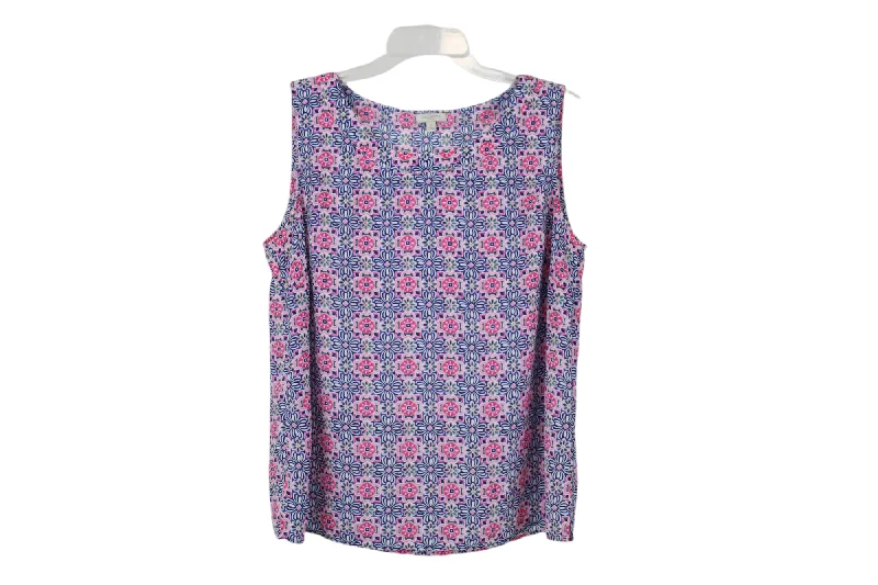 Talbots Pink Floral Tank Blouse | S flirty tank top