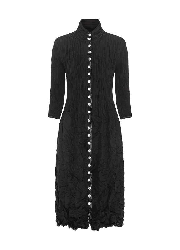 Alquema Contrast Nehru Coat Dress Plaid Tartan Floral