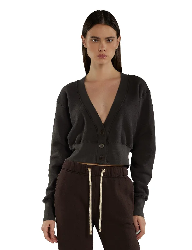 Diana Crop Cardigan Glossy Satin Silk