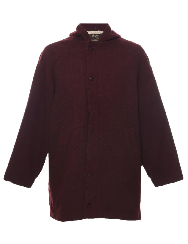 Maroon Wool Coat - M Bolero Crop Top Camisole