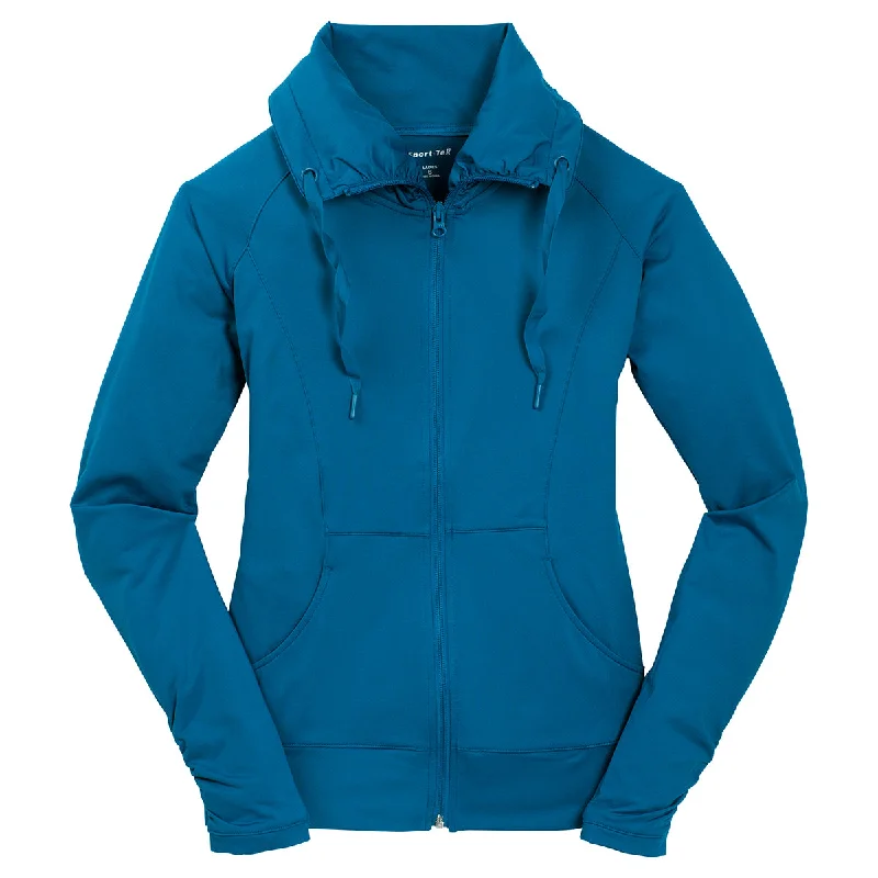 Sport-Tek Women's Peacock Blue Sport-Wick Stretch Full-Zip Jacket Faux Fur Jacket Real Fur Jacket Shearling Jacket Sport-Tek Women's Peacock Blue Sport-Wick Stretch Full-Zip Jacket Faux Fur Jacket Real Fur Jacket Shearling Jacket