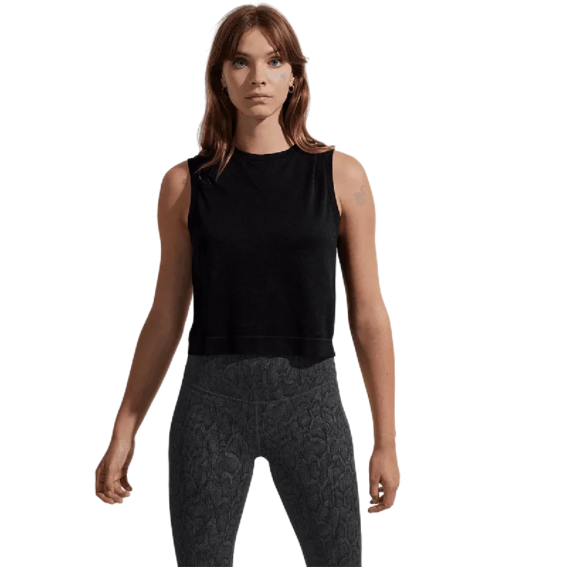 Varley Page Seamless Crop Tank charcoal tank top