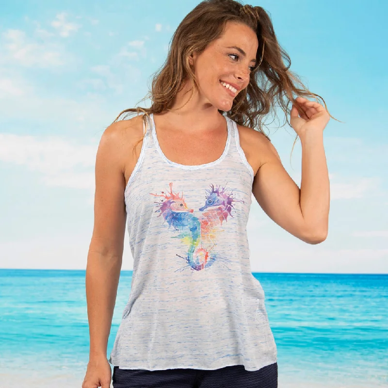 Seahorse Love Racerback Tank Top mint tank top