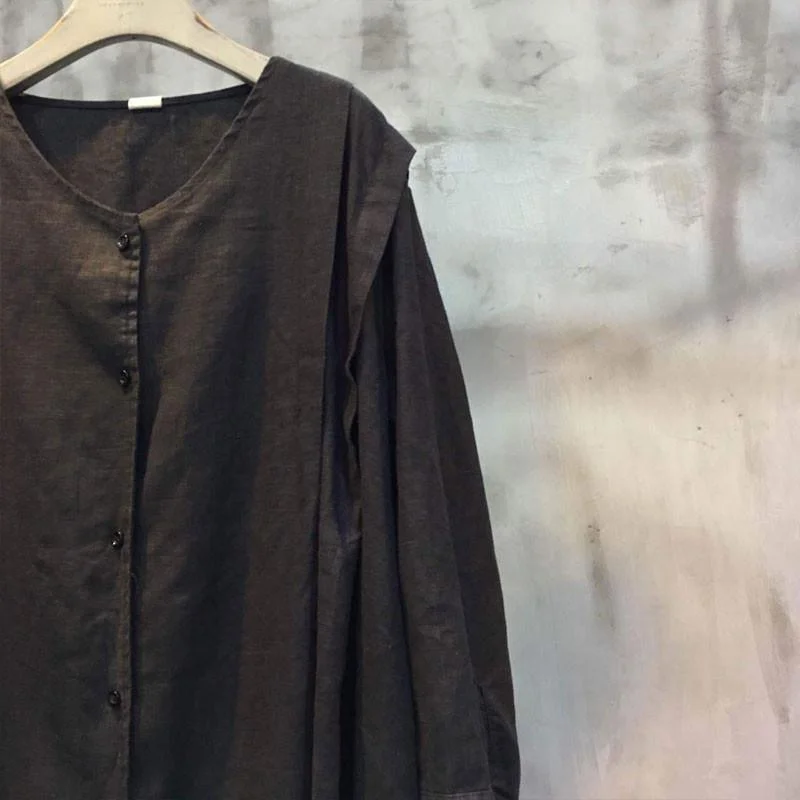 Spring Loose Embroidered Casual Black Coat Cape Coat Herringbone Coat Tweed Coat