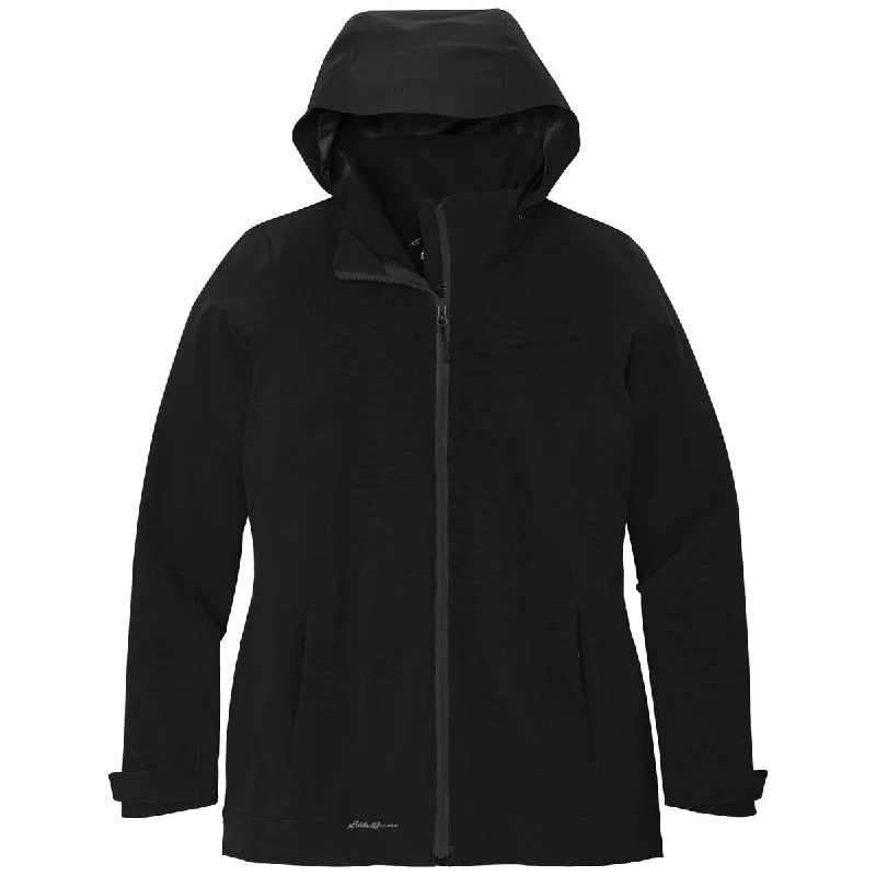 Eddie Bauer Women's Black/Storm Grey WeatherEdge 3-in-1 Jacket Trench Coat Raincoat Waterproof Jacket Eddie Bauer Women's Black/Storm Grey WeatherEdge 3-in-1 Jacket Trench Coat Raincoat Waterproof Jacket